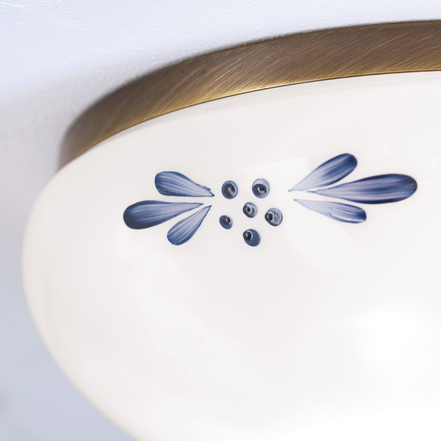 Plafonnier LANDHAUS 1xE27/60W/230V d. 21 cm bronze/blanc