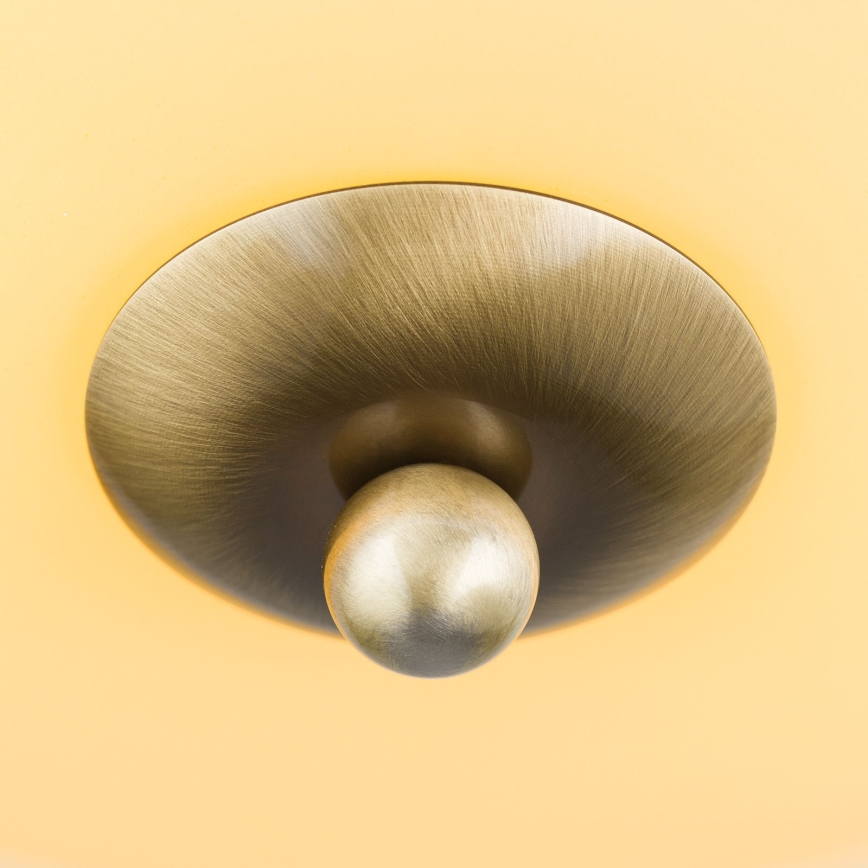 Plafondlamp LANDHAUS 2xE27/60W/230V Ø 28 cm brons/beige/groen
