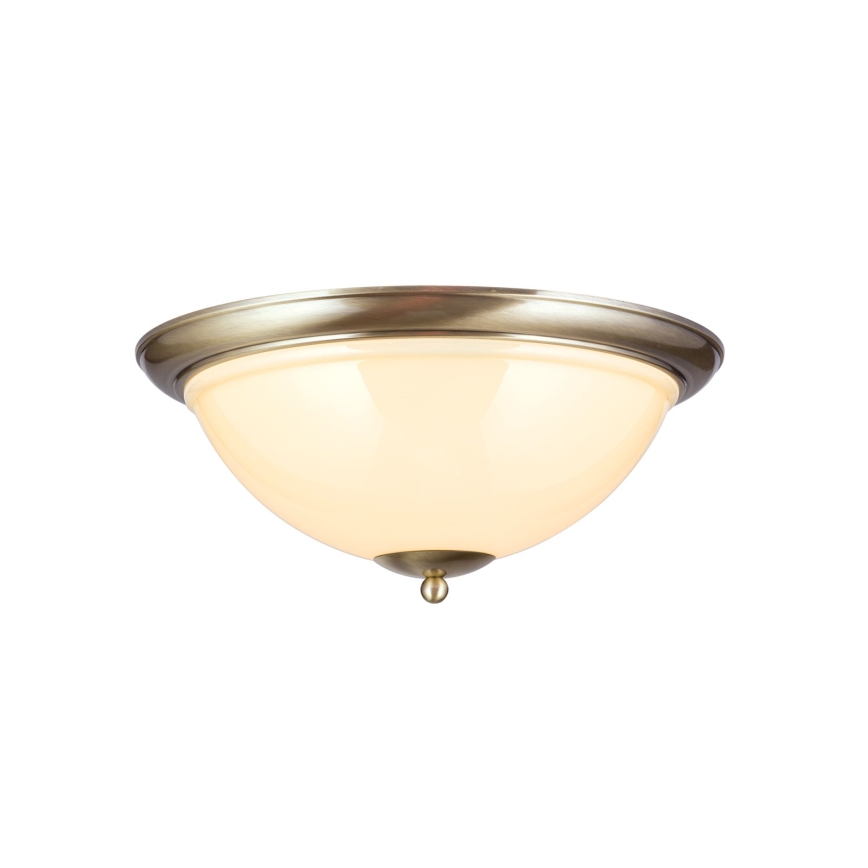 Plafondlamp AUSTRIAN OLD LAMP 3xE27/60W/230V diameter 50 cm brons/beige