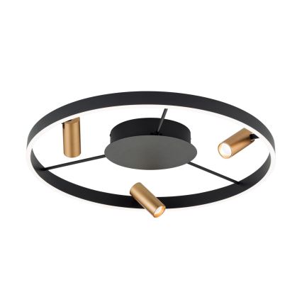 Dimbare LED Plafondlamp BERLIN LED/50W/230V zwart/goud