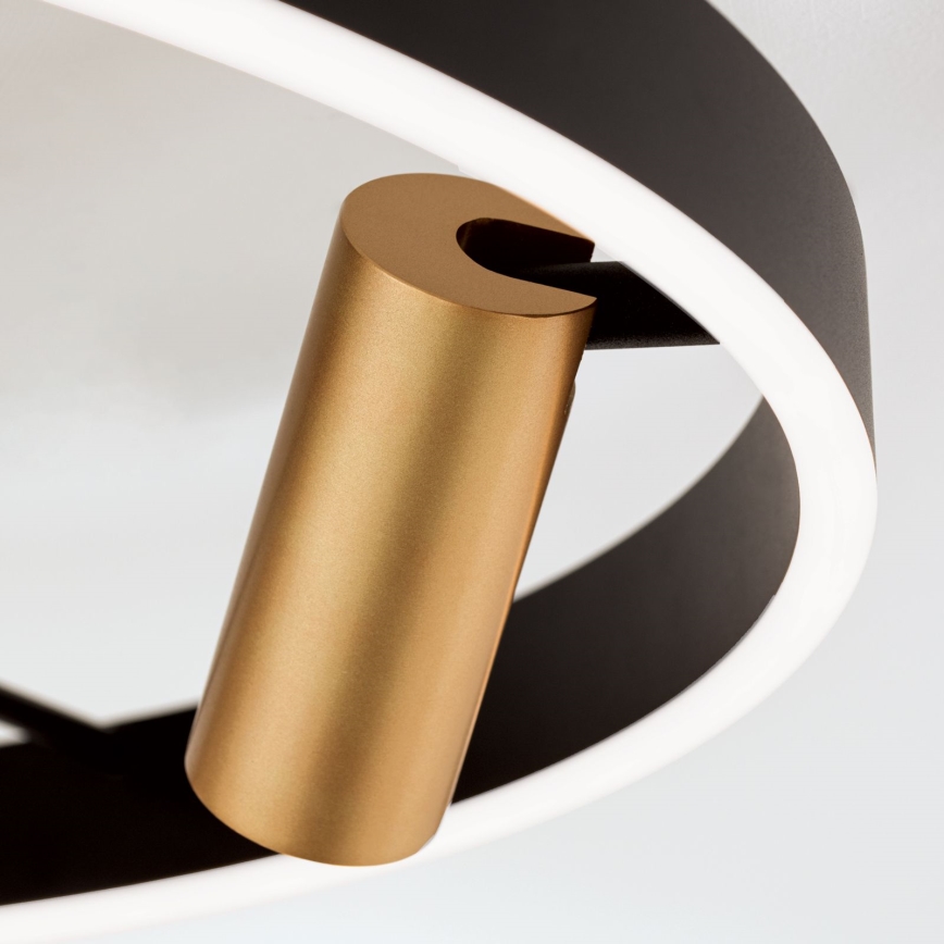Dimbare LED Plafondlamp BERLIN LED/50W/230V zwart/goud