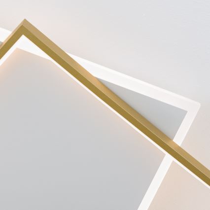 LED Dimbaar Plafondlamp EMANUEL LED/50W/230V wit/goud