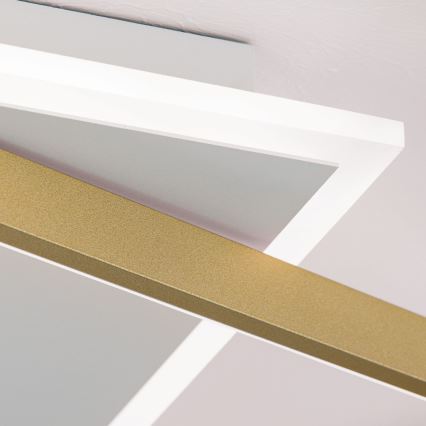 LED Dimbaar Plafondlamp EMANUEL LED/50W/230V wit/goud