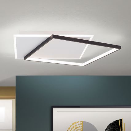 LED Dimbaar Plafondlamp EMANUEL LED/50W/230V wit/zwart