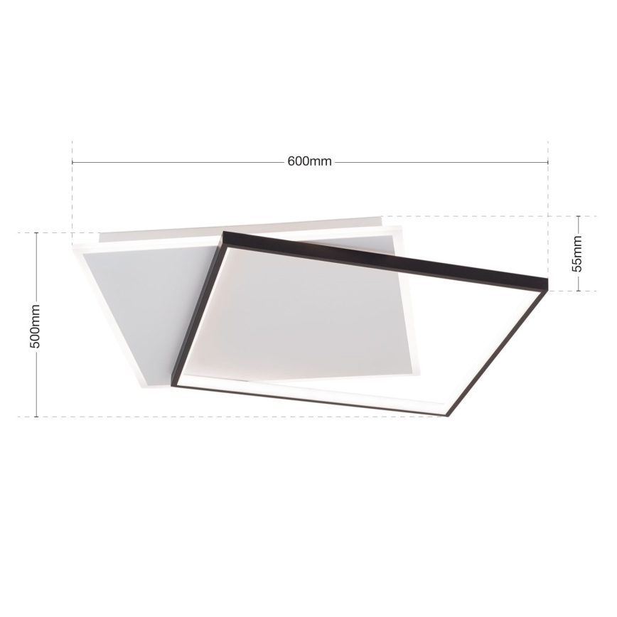 Plafonnier à intensité variable EMANUEL LED/50W/230V blanc/noir