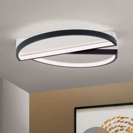 LED Dimbaar Plafondlamp OLGA LED/28W/230V zwart/wit