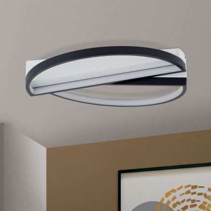 LED Dimbaar Plafondlamp OLGA LED/28W/230V zwart/wit