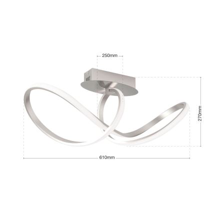 Plafonnier à intensité variable CIRCUS LED/30W/230V chrome mat