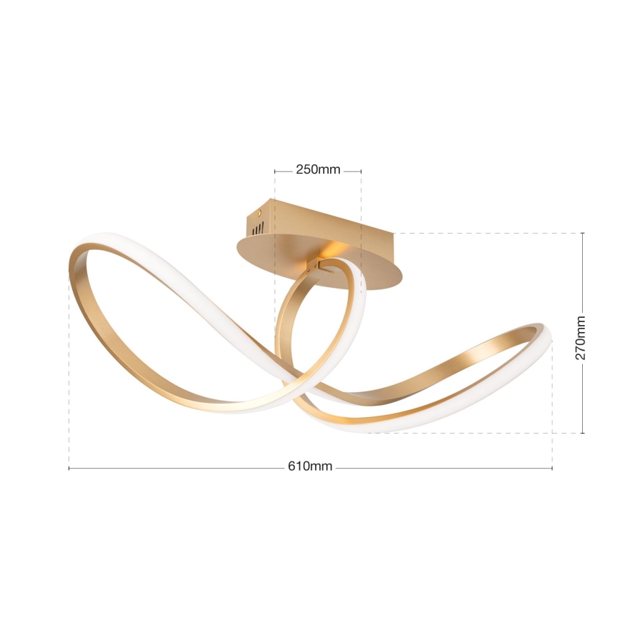 Plafonnier à intensité variable CIRCUS LED/30W/230V doré