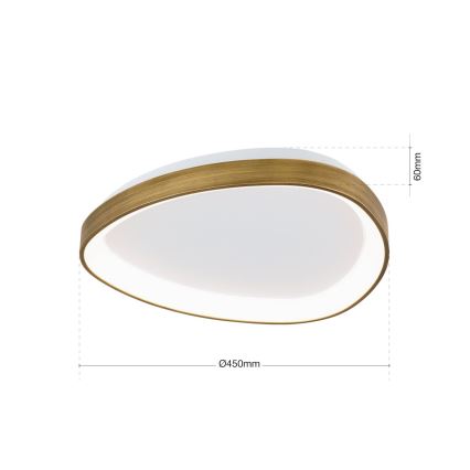 Plafonnier CHARLIE LED/35W/230V d. 45 cm doré