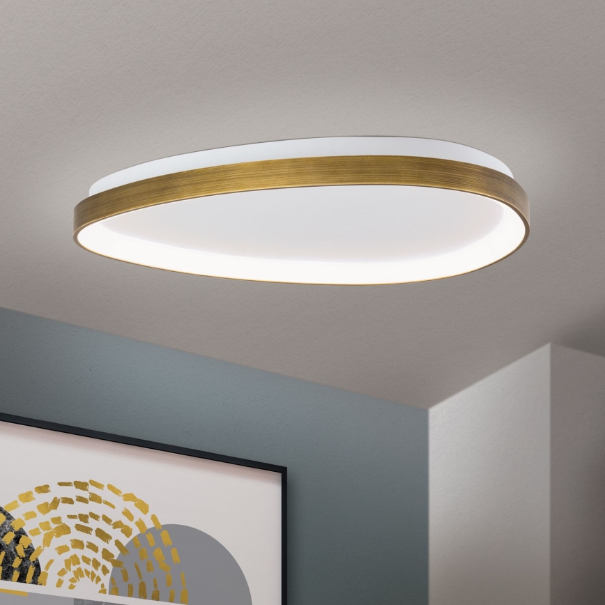 Plafonnier CHARLIE LED/48W/230V d. 65 cm doré