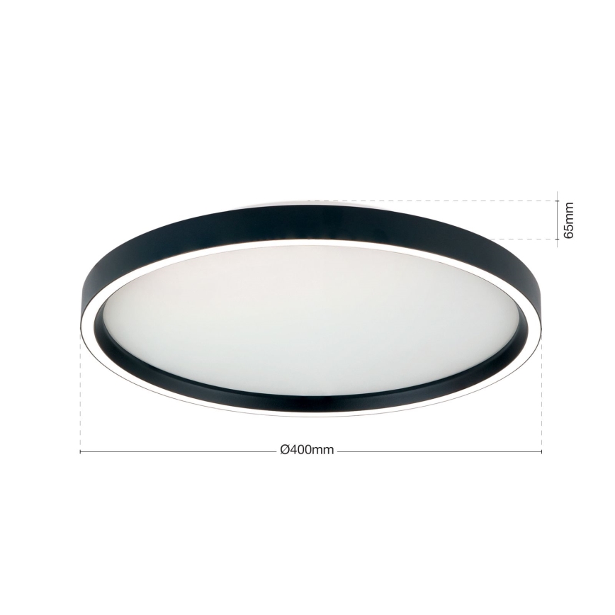 Plafonnier à intensité variable MASCA LED/36W/230V 2700/3350/4000K d. 40 cm noir
