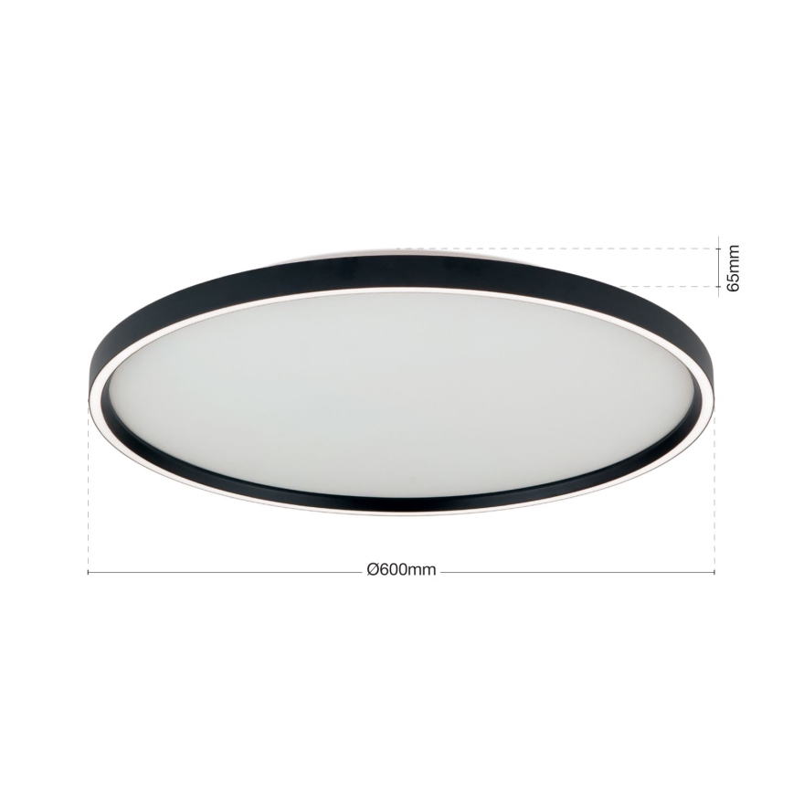 LED Dimbaar Plafondlamp MASCA LED/47W/230V 2700/3350/4000K Ø 60 cm zwart