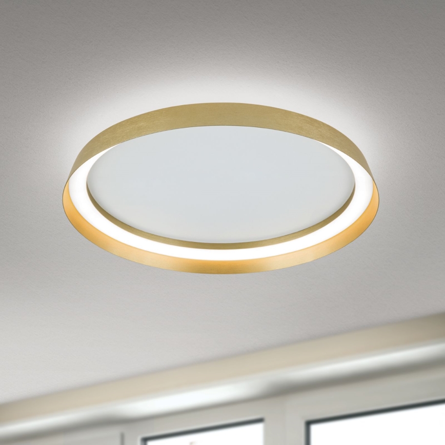 LED Dimbare plafondlamp MANTA LED/38W/230V 2700/3000/4000K Ø 45 cm goudkleurig