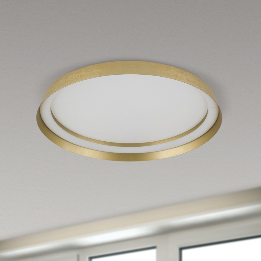 LED Dimbare plafondlamp MANTA LED/38W/230V 2700/3000/4000K Ø 45 cm goudkleurig