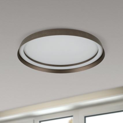 Plafonnier à intensité variable MANTA LED/38W/230V 2700/3000/4000K d. 45 cm marron