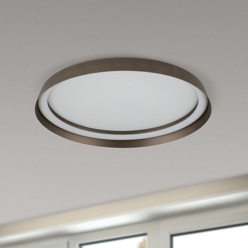 Plafonnier à intensité variable MANTA LED/38W/230V 2700/3000/4000K d. 45 cm marron
