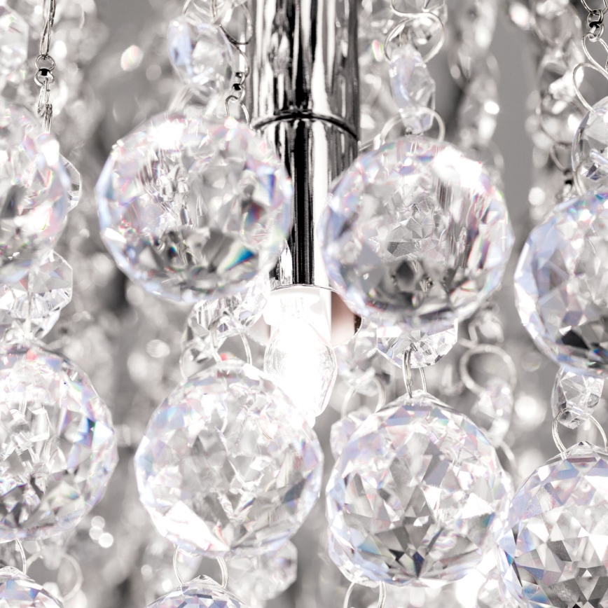 Kristallen plafondlamp GLORIA 6xG9/40W/230V diameter 50 cm doorzichtig/glanzend chroom