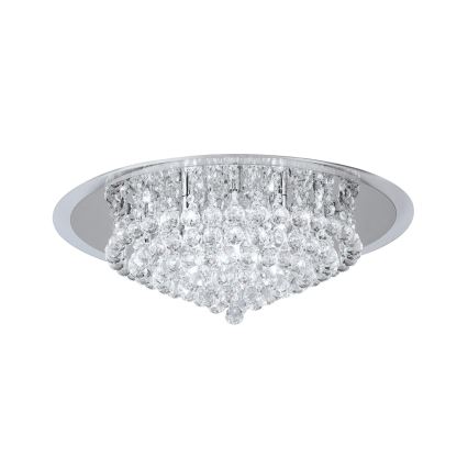 Plafonnier en cristal GLORIA 9xG9/40W/230V d. 62 cm transparent/chrome brillant