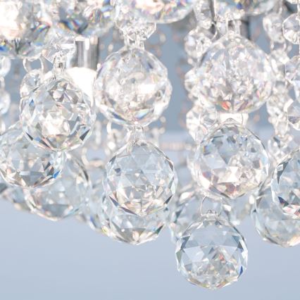 Plafonnier en cristal GLORIA 9xG9/40W/230V d. 62 cm transparent/chrome brillant