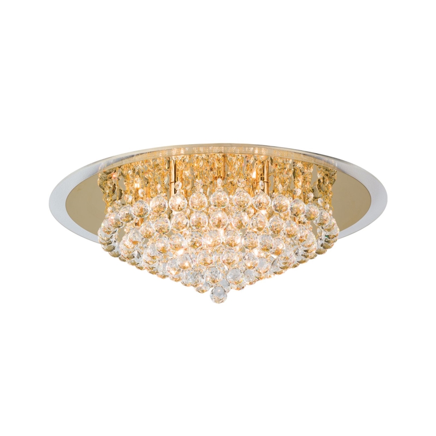 Plafonnier en cristal GLORIA 9xG9/40W/230V d. 62 cm doré