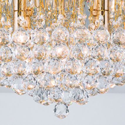 Plafonnier en cristal GLORIA 9xG9/40W/230V d. 62 cm doré