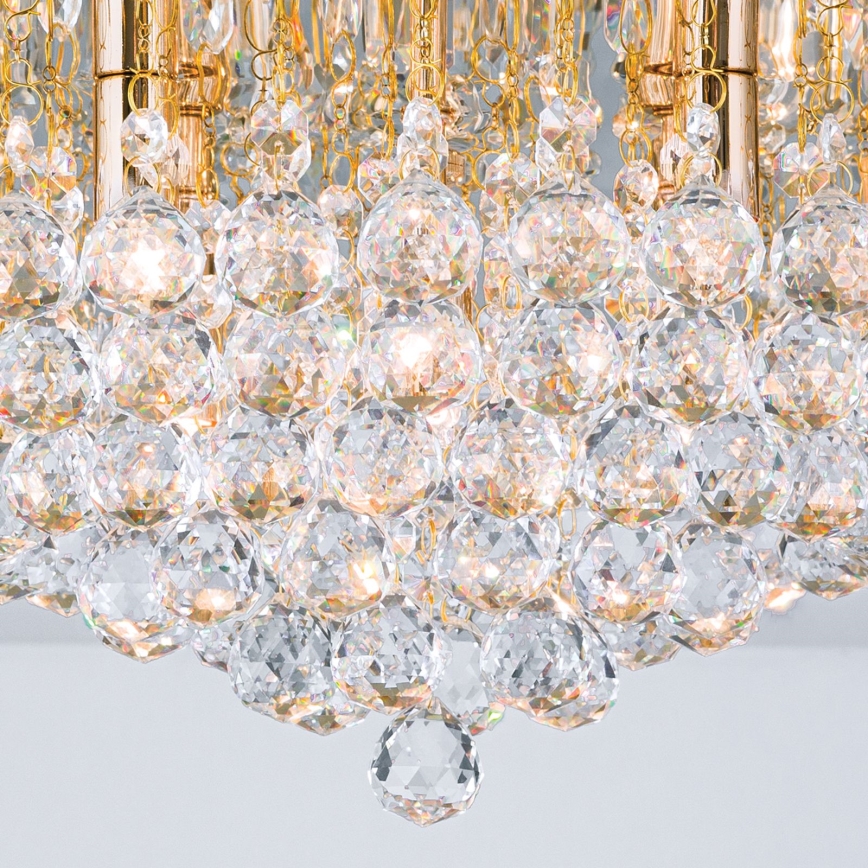 Plafonnier en cristal GLORIA 9xG9/40W/230V d. 62 cm doré