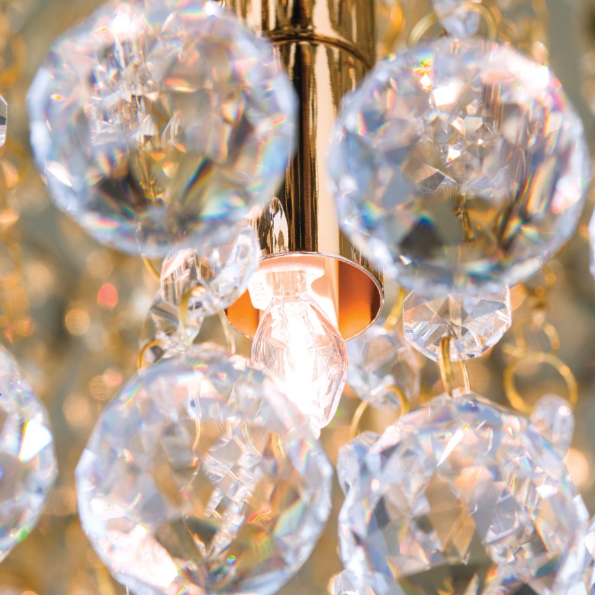 Plafonnier en cristal GLORIA 9xG9/40W/230V d. 62 cm doré