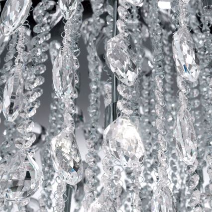 Plafonnier en cristal CELESTE 12xG9/40W/230V d. 75 cm chrome brillant