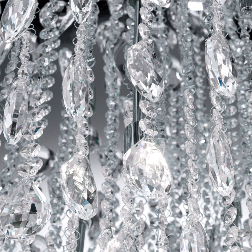 Plafonnier en cristal CELESTE 12xG9/40W/230V d. 75 cm chrome brillant
