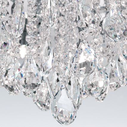Plafonnier en cristal CELESTE 12xG9/40W/230V d. 75 cm chrome brillant