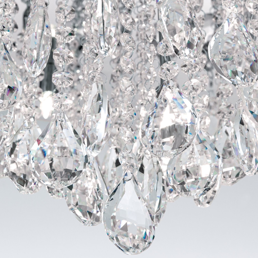 Plafonnier en cristal CELESTE 12xG9/40W/230V d. 75 cm chrome brillant