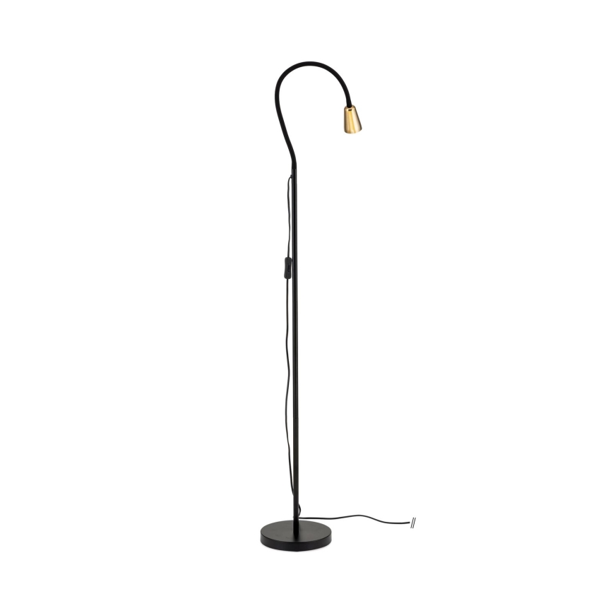 Flexibele vloerlamp DOTTY 1xGU10/10W/230V zwart/messing