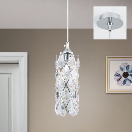 Hanglamp aan kabel RITA 1xG9/40W/230V glanzend chroom