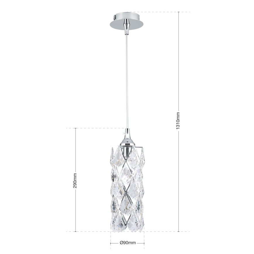 Hanglamp aan kabel RITA 1xG9/40W/230V glanzend chroom