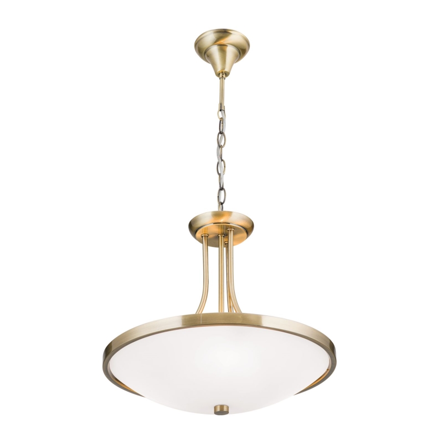 Hanglamp aan een ketting AIDA 3xE27/60W/230V diameter 39,5 cm messing