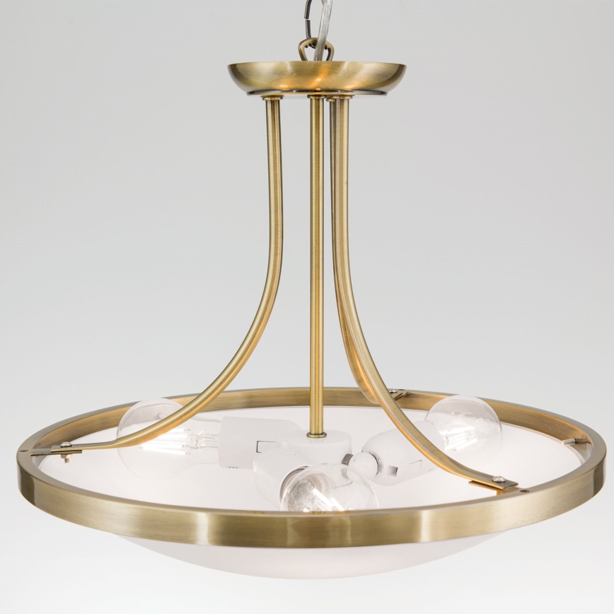 Hanglamp aan een ketting AIDA 3xE27/60W/230V diameter 39,5 cm messing