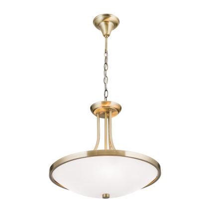 Suspension chaîne AIDA 3xE27/60W/230V d. 39,5 cm laiton