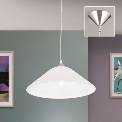 Hanglamp aan een koord GRADO 1xE27/60W/230V diameter 40 cm mat chroom
