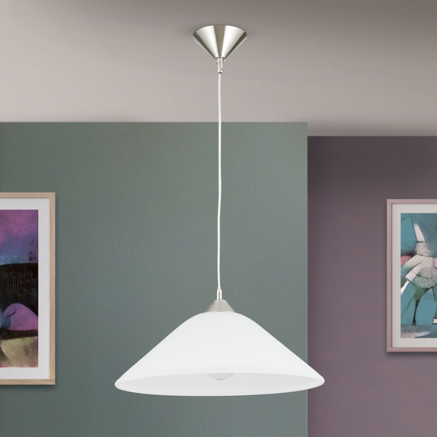 Hanglamp aan een koord GRADO 1xE27/60W/230V diameter 40 cm mat chroom