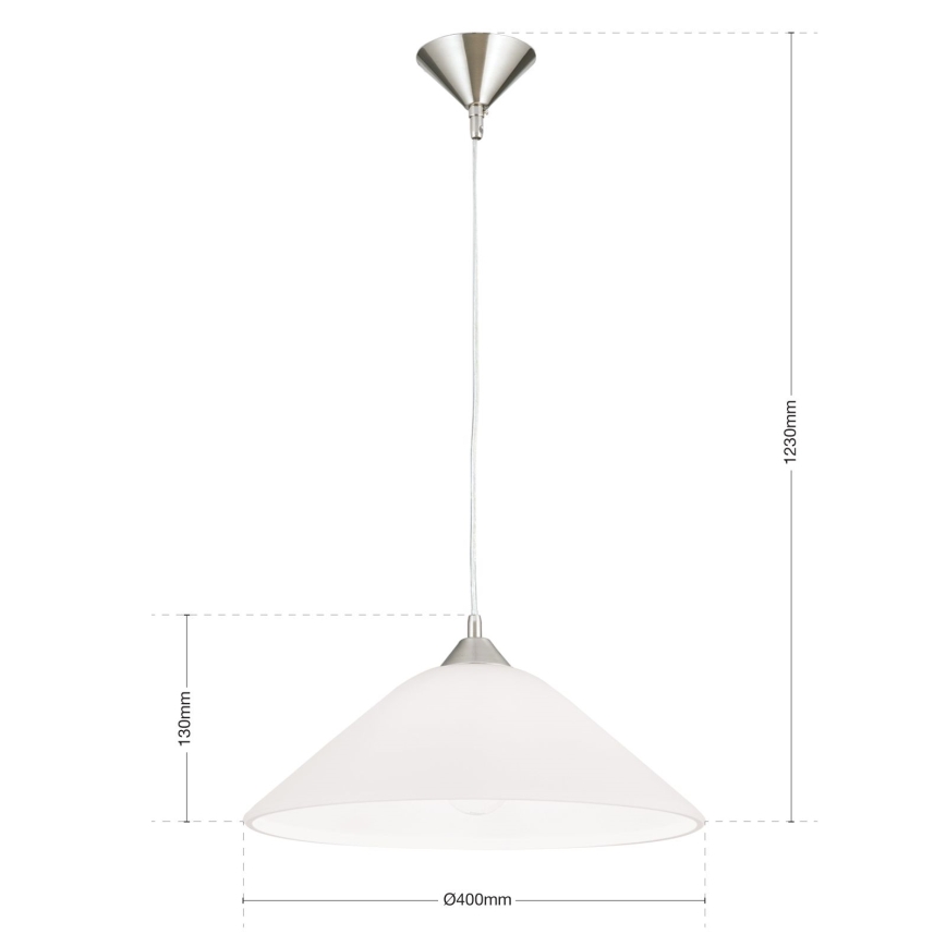 Hanglamp aan een koord GRADO 1xE27/60W/230V diameter 40 cm mat chroom