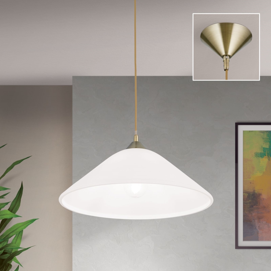 Hanglamp aan een koord GRADO 1xE27/60W/230V diameter 40 cm messing