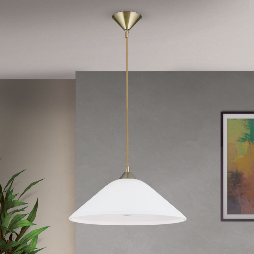 Hanglamp aan een koord GRADO 1xE27/60W/230V diameter 40 cm messing