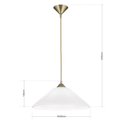 Hanglamp aan een koord GRADO 1xE27/60W/230V diameter 40 cm messing