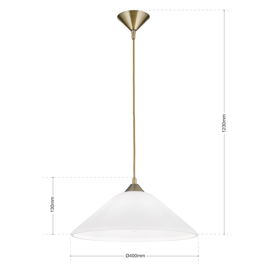Hanglamp aan een koord GRADO 1xE27/60W/230V diameter 40 cm messing