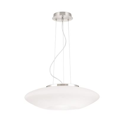 Suspension filaire BLANC 2xE27/60W/230V d. 49 cm chrome mat