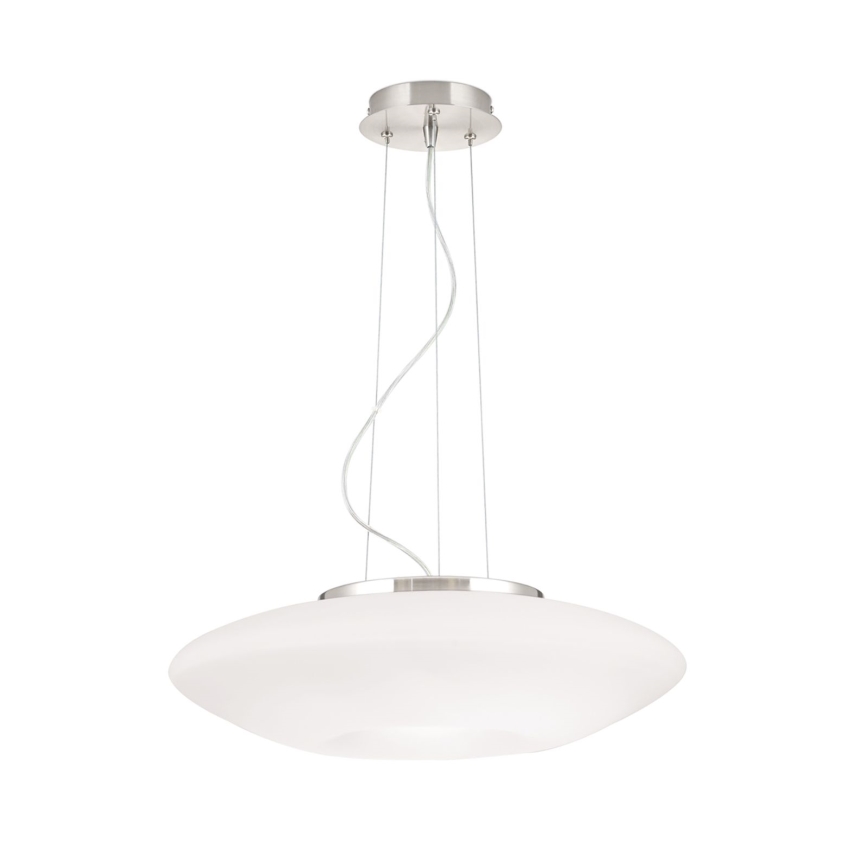 Suspension filaire BLANC 2xE27/60W/230V d. 49 cm chrome mat