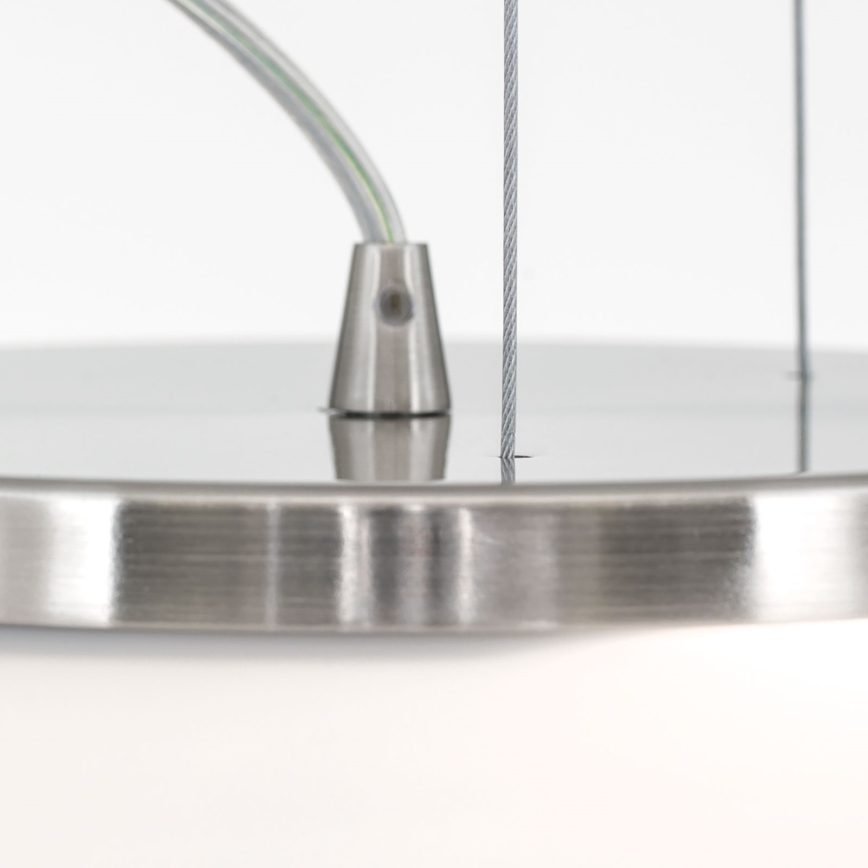 Suspension filaire BLANC 2xE27/60W/230V d. 49 cm chrome mat