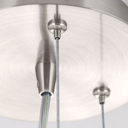 Suspension filaire BLANC 2xE27/60W/230V d. 49 cm chrome mat