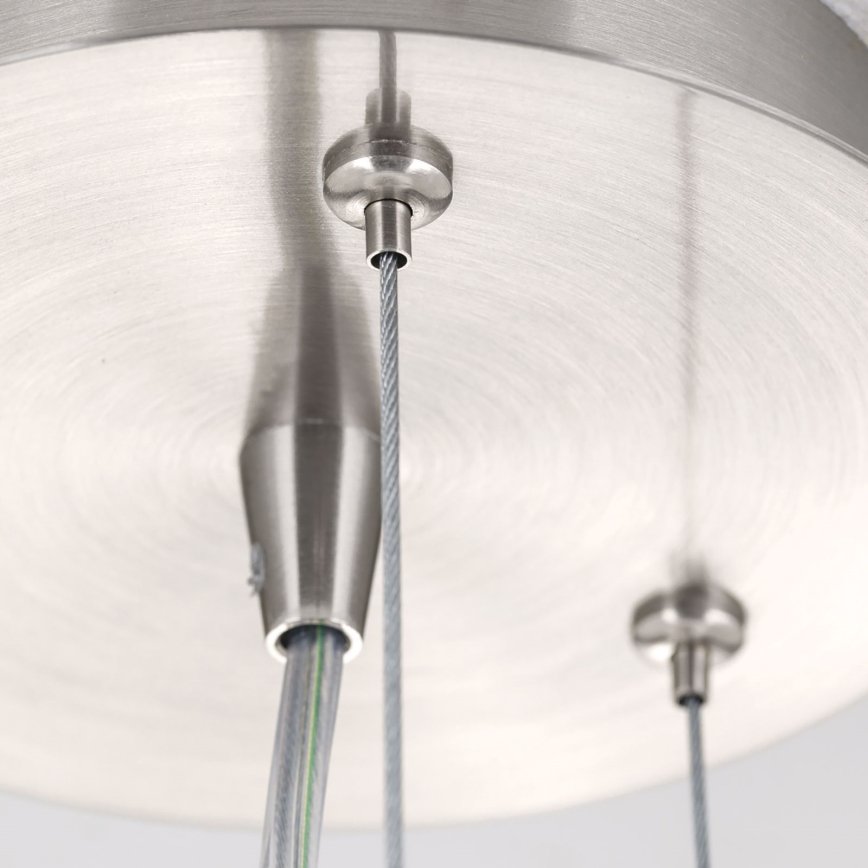 Suspension filaire BLANC 2xE27/60W/230V d. 49 cm chrome mat